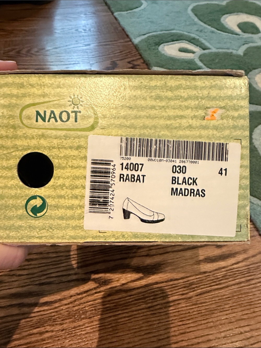 Naot Rabat Black Madras Women's Dress Pump